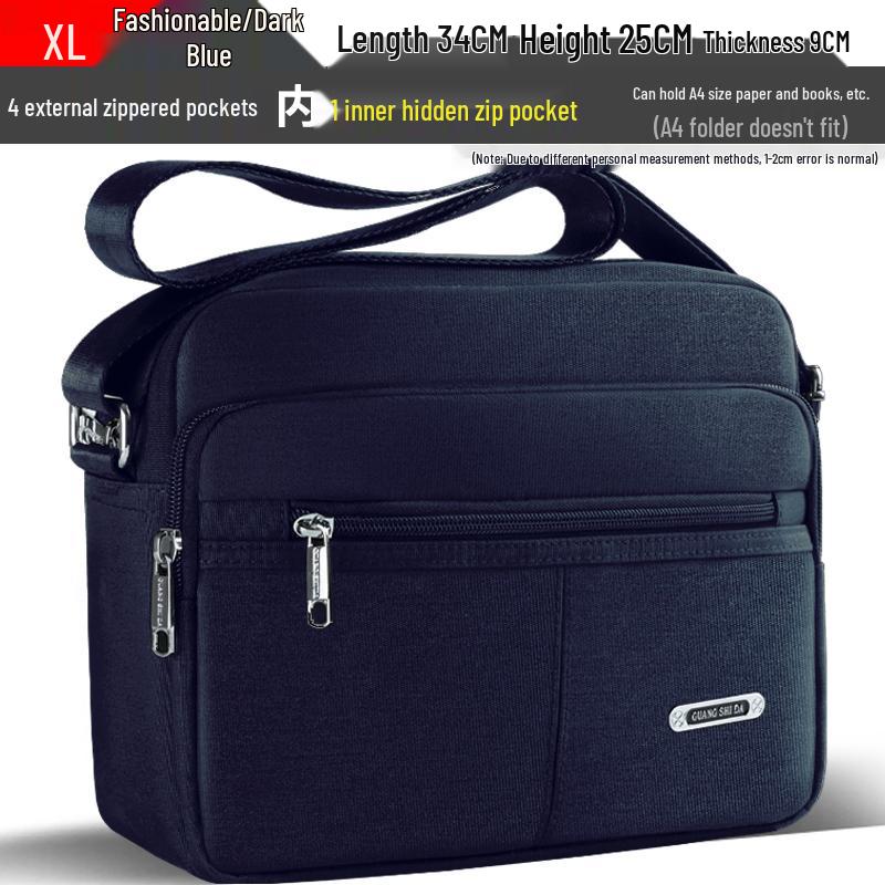 Trendy Men's Waterproof Oxford Crossbody Shoulder Bag