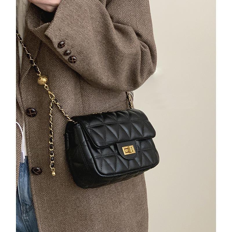 Versatile Trend Wind Crossbody Bag Women's Fashion Rhombus Chain Niche Sense One Shoulder Crossbody Small Square Bag