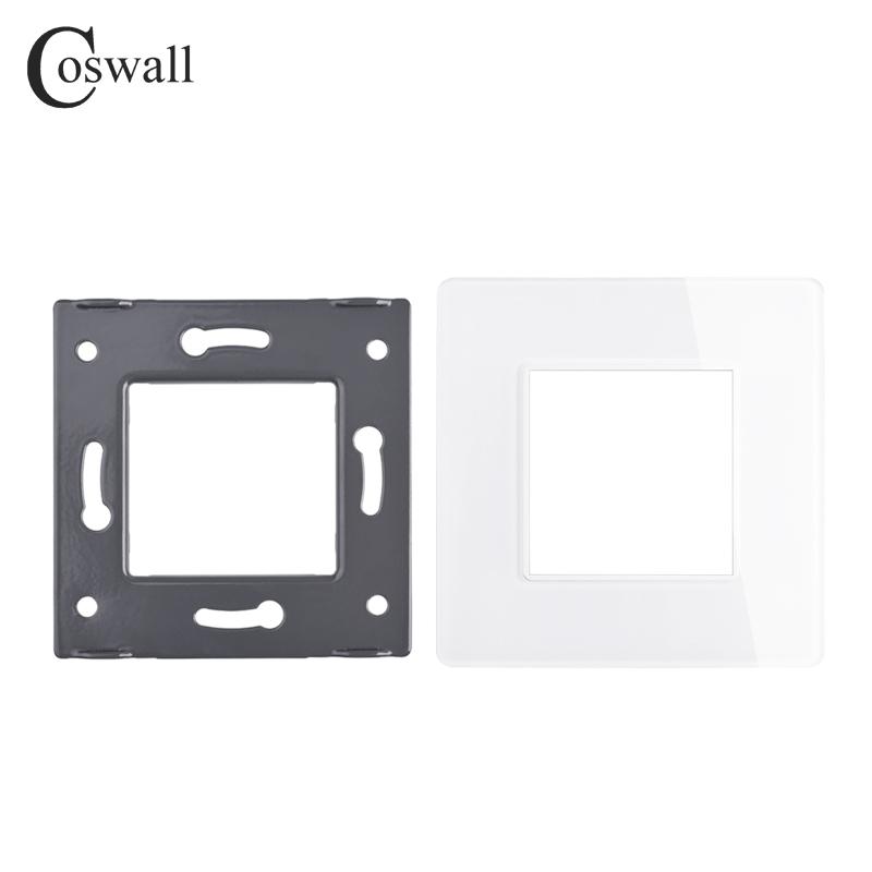 Glass Panel Wall EU Israel Italy Socket + WIFI Tuya Smart Switch + TV Internet Jack Type-C USB Charger Connector DIY Module