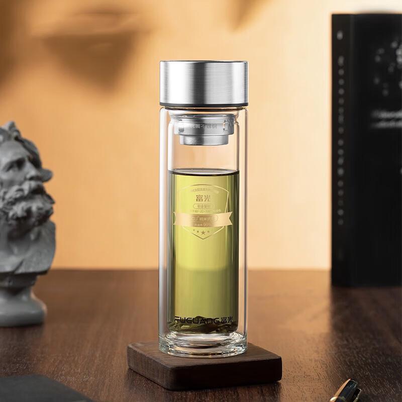 Fuguang Mingyi Antibacterial Double-Layer Glass Cup