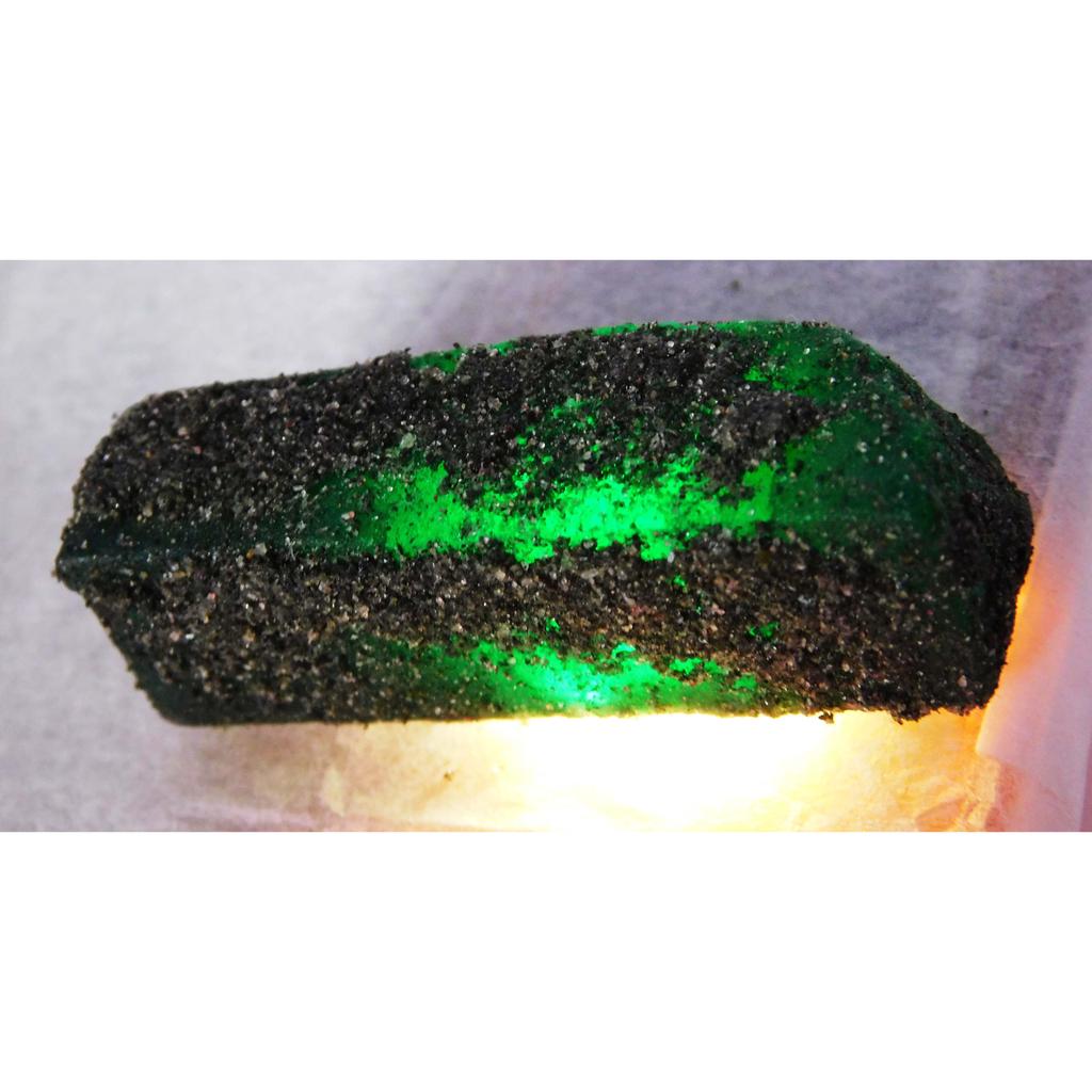 Uncut Dyed Natural Green Emerald Rough 78 Ct CERTIFIED Loose Gemstone