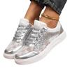 Lace Up Breathable Flat Sport Shoes for Women Lightweight Casual Sneakers with Hollow Out Design and Comfortable Sole for Daily Wear