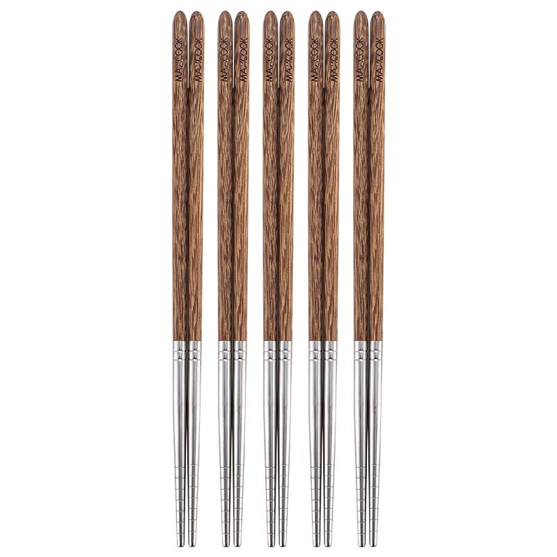 MAXCOOK Non-Slip 304 Stainless Steel Chopsticks