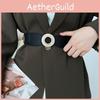 Stylish Women's Wide Elastic Waist Belt In Black And White For Dresses Perfect For Summer 2023