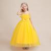 Girls Princess Tulle Dress Bowknot Party Gown Kids 4-12 Yrs Flower Girl Wedding