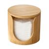 Cotton Rounds Holder Organizer Makeup Remover Pads Storage Box with Lid wood Vanity Table Organizer for Bathroom Bedroom