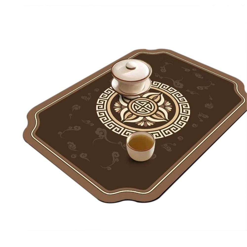 Heat Resistant Non-Slip Quick Dry Drain Mat Dish Drying Mat Mud Tableware Pad Absorbent