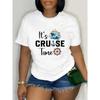Comfortable and Casual Wear In Spring and Summer Sleeve T-Shirt with Designed for Cruise Travel Perfect