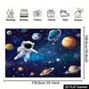 2D Cosmic Space Planets and Astronaut Wall Decor Backdrop