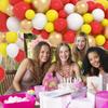 Red Yellow Balloons Garland Arch Kit White Gold Balloon Wedding Anniversary Bride Shower Birthday Party Graduation Decoration