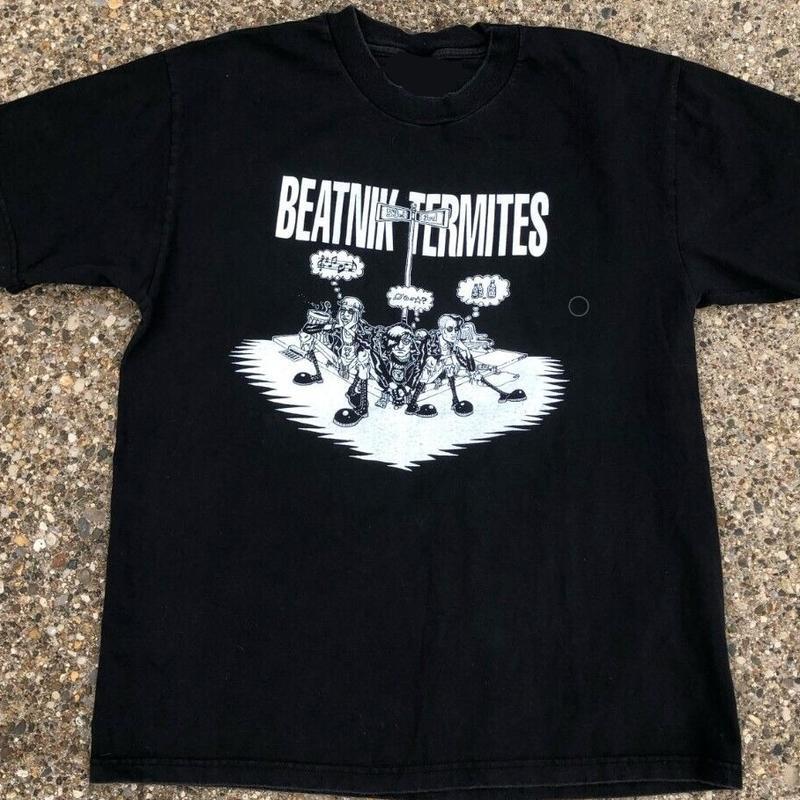 Винтажная футболка 1998 года Beatnik Termites Поп-панк рок-группа AE34 Унисекс XXXL