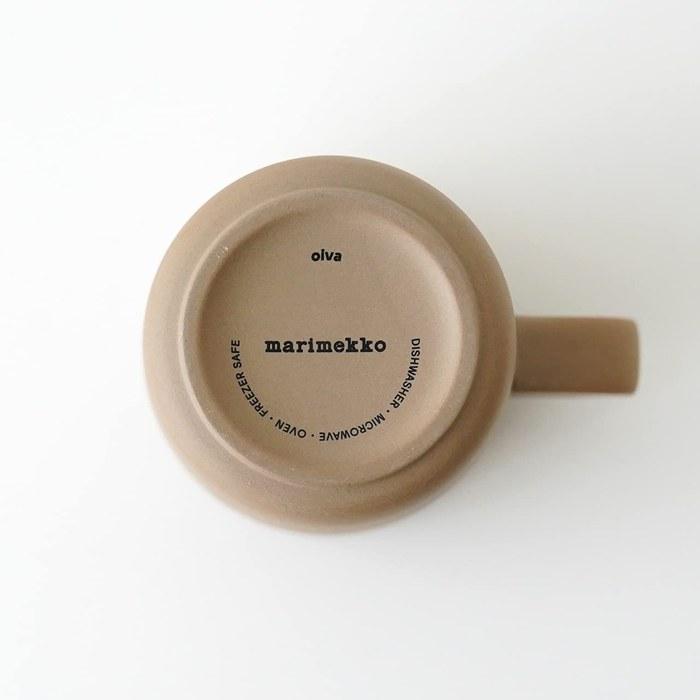 [Marimekko] Oiva Mug 250ml Women's 52_1_52209470212 Brown x Black Brown/Black
