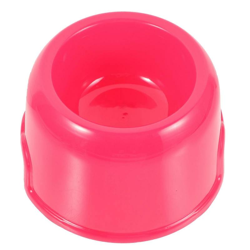 Puppy Bowl Plastic Dog Feeder Portable Home Use Red 19x19cm Easy To Clean 1Pcs