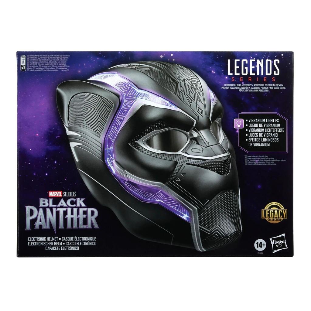 Hasbro Marvel Legends Black Panther Premium Electronic Roleplay Helmet with Light Effects and Adjustable Marvel Legends Black Marvel Marvel Roleplay