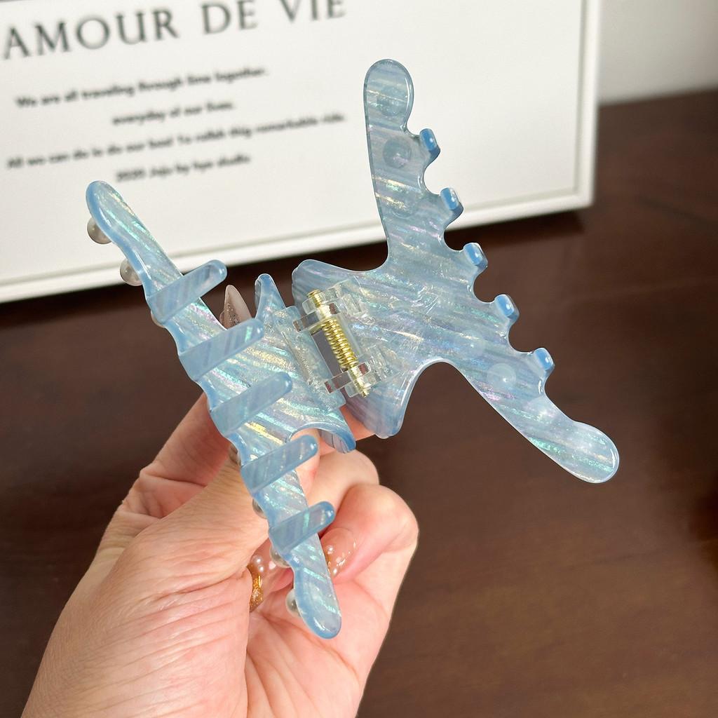 Premium Style Korean Versatile Pearl Shell Acetate Hair Claw Clip For Elegant Updos