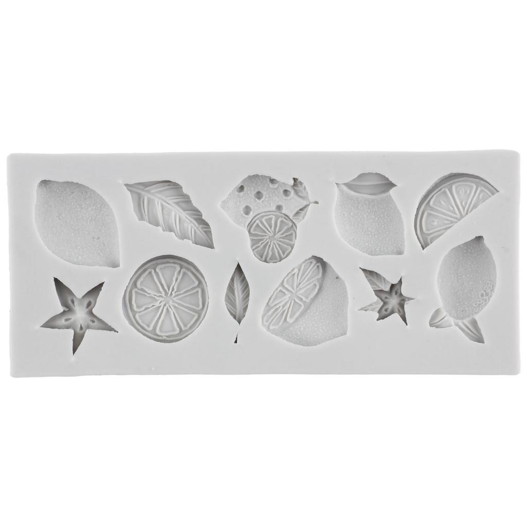 Lemon Silicone Mold Fruit Flower Lemon Slices Orange Fondant Molds Cake Decorating Tools Cupcake Topper Candy Resin Clay Chocolate Gumpaste Mold