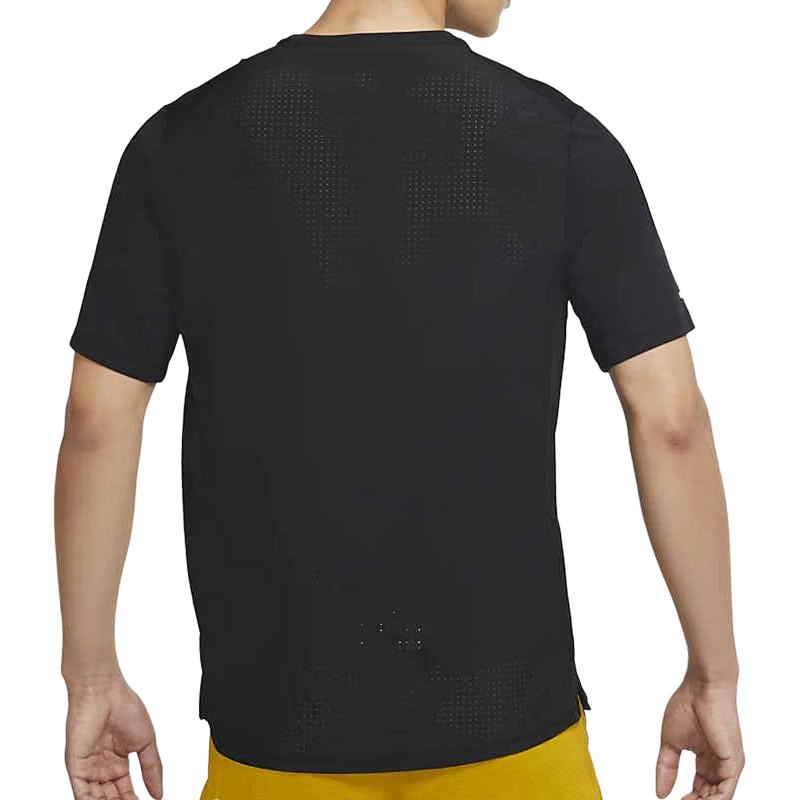 Nike Breathable Running Short Sleeve T-Shirt Men Tops Black DA1316-010