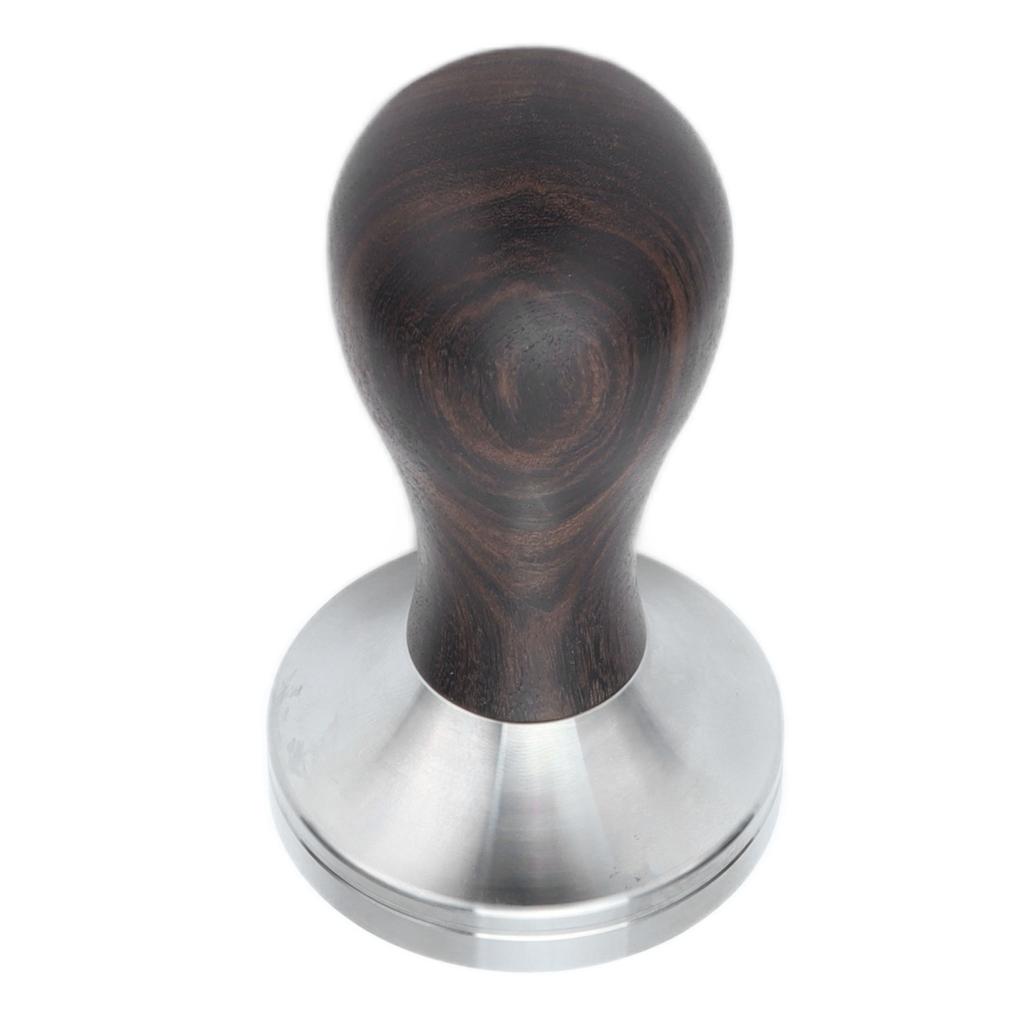 53mm Kaffeepulver Tamper Edelstahl Kaffeehammer mit Holzgriff für Zuhause Büro