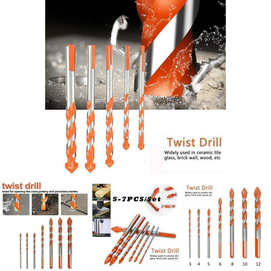 Superior 5/7 Pcs Ceramic Wall Glass Drill Bits Set For Precision Hole Making
