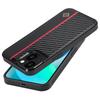 LC.IMEEKE For iPhone 13 6.1 inch Back Case Carbon Fiber Texture PU Leather Coated TPU+EVA Phone Cover