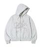 Themorfhouse Line Star Planet Print Two-Way Zip-Up Hoodie [2 Colors]
