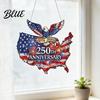Anniversary Collectible Ornament USA 250th Suncatcher 1776-2026 Acrylic Window Hanging American Eagle Patriotic Decoration Sun Catcher Memorial