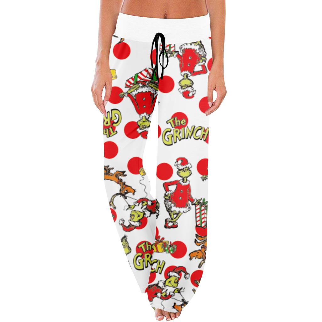 Anime-Pyjamahose, Nachtwäsche, lässige Hose mit Kordelzug und elastischer Taille, bequeme, gerade, lockere Yoga-Hose
