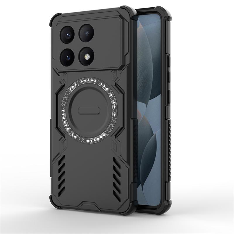 Armor Case For Xiaomi Poco X6 Pro Magnetic Adsorption Wireless Charge Cover Poco X6 F6 F7 Pro F7 Ultra Case For Poco X6 Pro Case