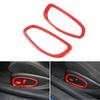 2X Seat Adjust Button Trim Cover Ring For Chevrolet Camaro 2017+ Red Accessories
