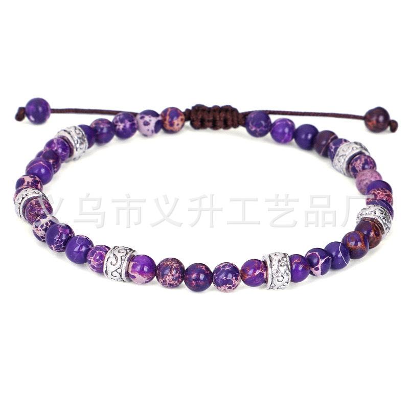 Naturstein-Armbänder für Frauen, handgefertigt, geflochtene Perlenarmbänder, heilende Meditation, Balance, Yoga, zierliche Handkette