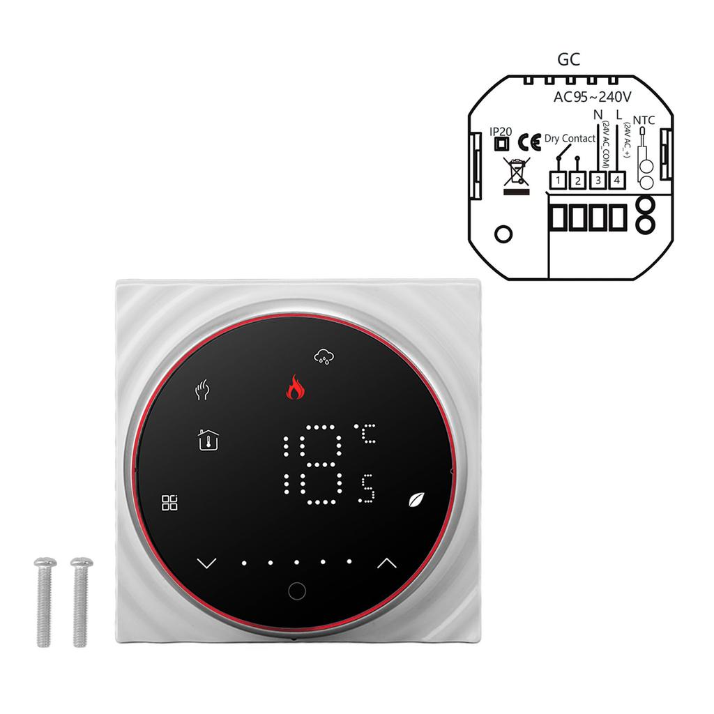 Wireless Thermostat LED Screen High Temperature Control Accuracy Programmable Smart Thermostat for