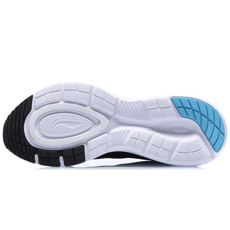 Li-Ning Shock Absorbing Non-Slip Durable Low-Top Running Shoes Men Sneakers Black White Blue ARHQ317-3