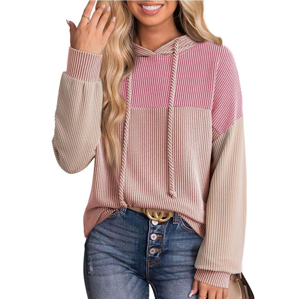 Hoodies Woman 2025 Autumn New Hoodie Y2K Patchwork Loose Tops Women Hooded Clothing Street Wear