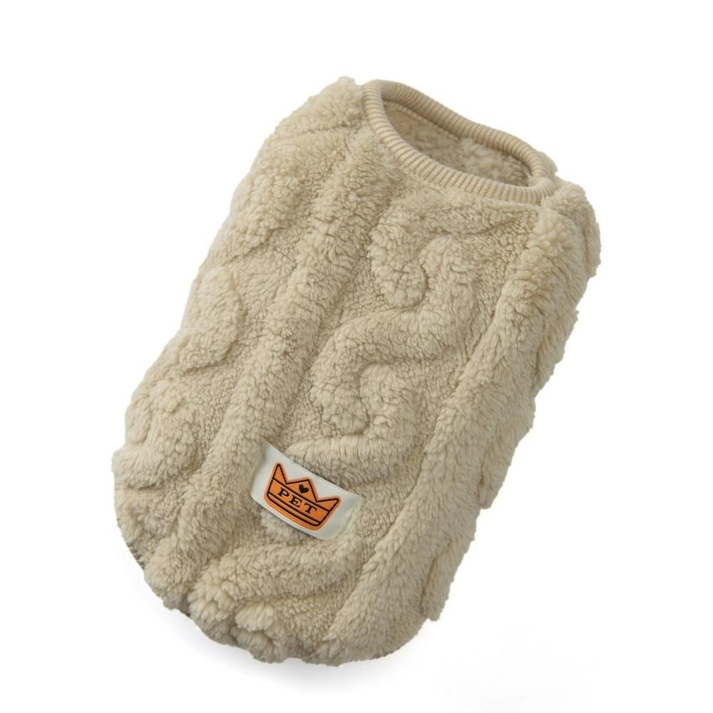 

Winter Costume Cat Plush Vest Warm and Cozy Pet Clothes New Small Dog Pullover Pet Supplies S хакі
