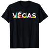 Colorful Las Vegas Nevada Tee Las Vegas Trip BLACK T-Shirt 1407