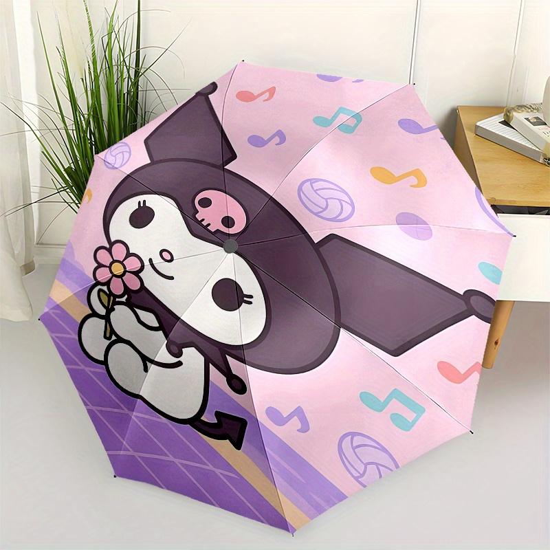 

Kuromi, Music Notes Automatic Opening and Closing Parasol Compact Travel Umbrella with 8 Ribs for Women and Men Ideal Birthday/Christmas Gif