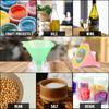 6-5pcs/set Stackable Transparents Colorful Funnel Multifunctional Home Candy Color Funnel