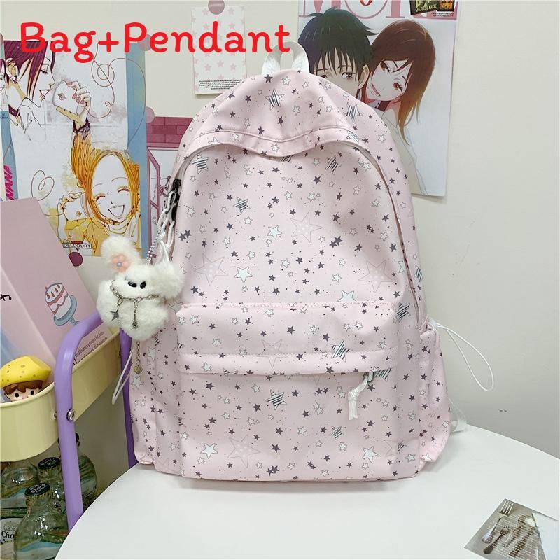 

Youthful Candy Color Backpack For School With Oxford Fabric And Laptop Storage рожевий