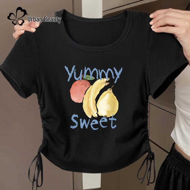 

Women s Drawstring Short Sleeve T-shirt L