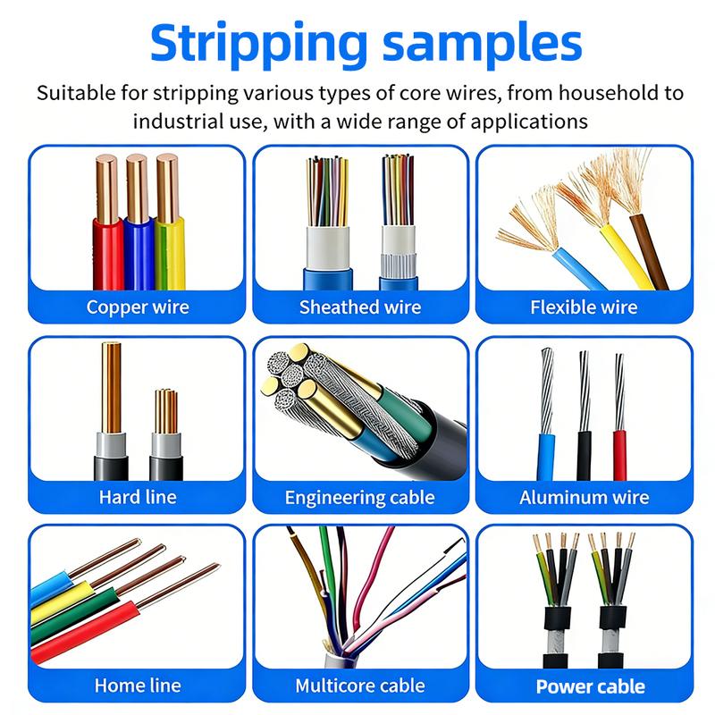 Electric Wire Stripping Machine 1-70mm Commercial Waste Copper Cable Peeler 60W Automatic 6 Hole Stripper Machine Wire Peelabler