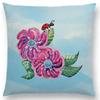 Watercolor Butterfly Flowers Sofa Throw Pillow Case Colourful Dream Fantasy Inflorescence Flamingo Cushion Cover