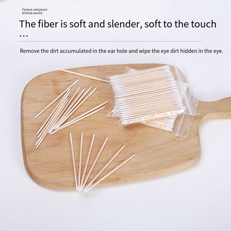 60/100/200/300Pcs Nails Wood Swab Clean Sticks Bud Tip Wooden Cotton Head Manicure Detail Corrector Nail Polish Remover Art Tool