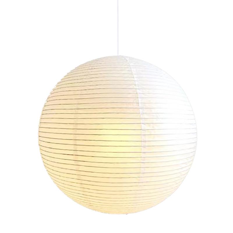 Nordic Wabi-Sabi Japanese Style Paper Lantern: Round Pendant Light by Isamu Noguchi