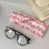 Girly Soft Quilted Eyeglass Case: Portable, Printed, Anti-Pressure Sunglasses Bag