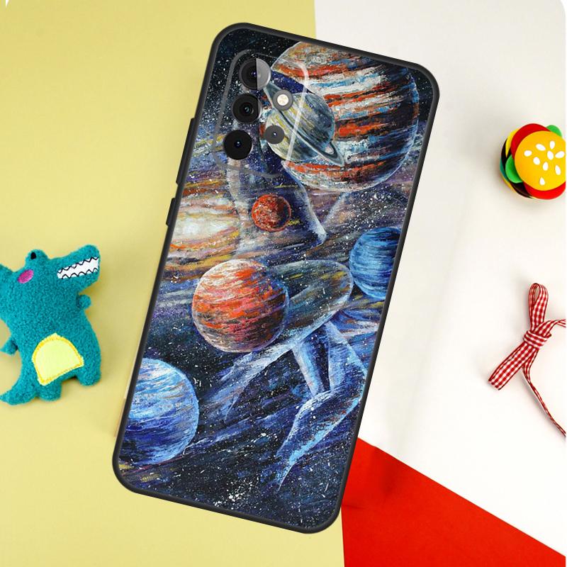 Moon Stars Space For Samsung Galaxy A53 A33 A13 A54 A34 A14 A55 A35 A15 A05 A06 A16 A22 A32 A52 Phone Case