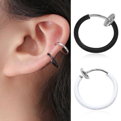 Simple Small Circle Earrings Fashion Single Ear Pierced Ear Clip Nose Ring Personalized Jewelry KTJ