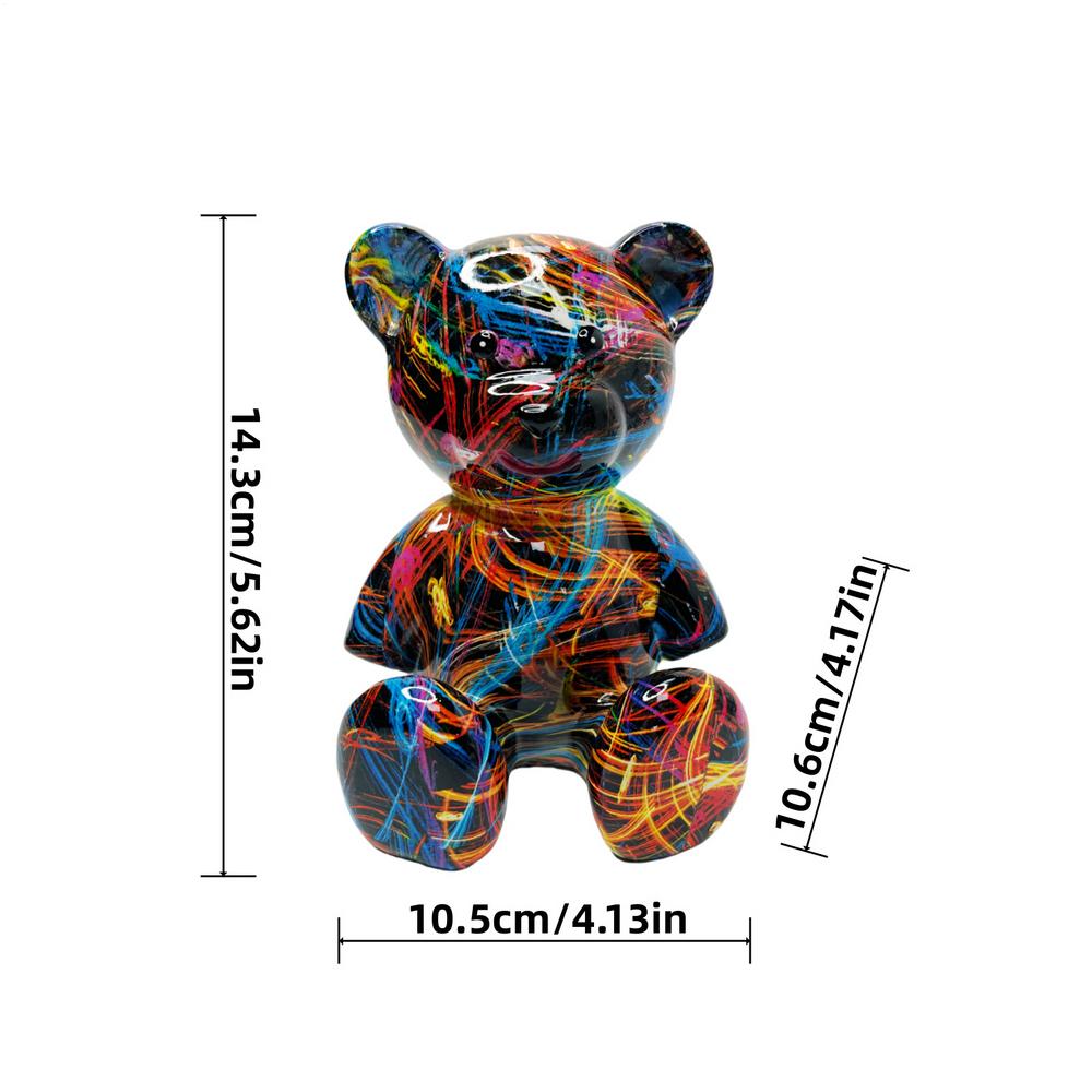 

Desk Statue Resin Sitting Bear Sculpture Trendy Miniature Doll Home Decoration For Garden Holiday Furnishing Dorm Cabinet белый