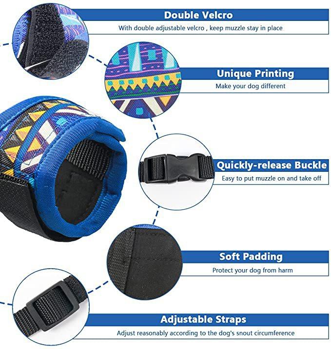 Dog Muzzle Adjustable Drinkably Comfortable Breathable Dog Muzzle. Pet Muzzle Suitable For Small, Medium, And Large Dogs,Stop Biting Barking Chewing