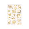 Rose Water Transfer Gold Stamping Tattoo Stickers Fake Waterproof Temporary Tattoo Instant Gold Body Art Sticker Women/Lady/Girl