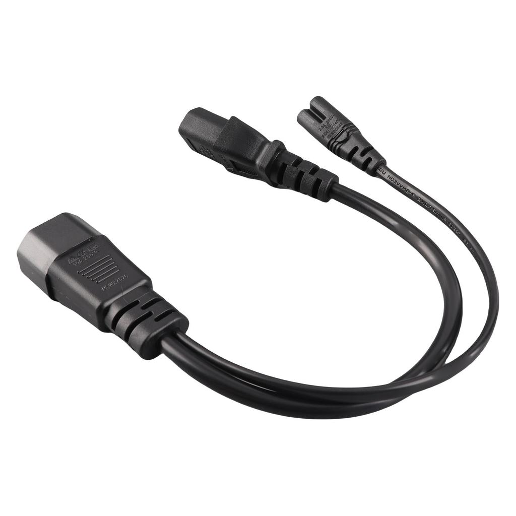 IEC320 C14 Male to C13 C7 Female Power Cord Water Proof IEC320 Power Cable for Projectors 100‑250V 32cm